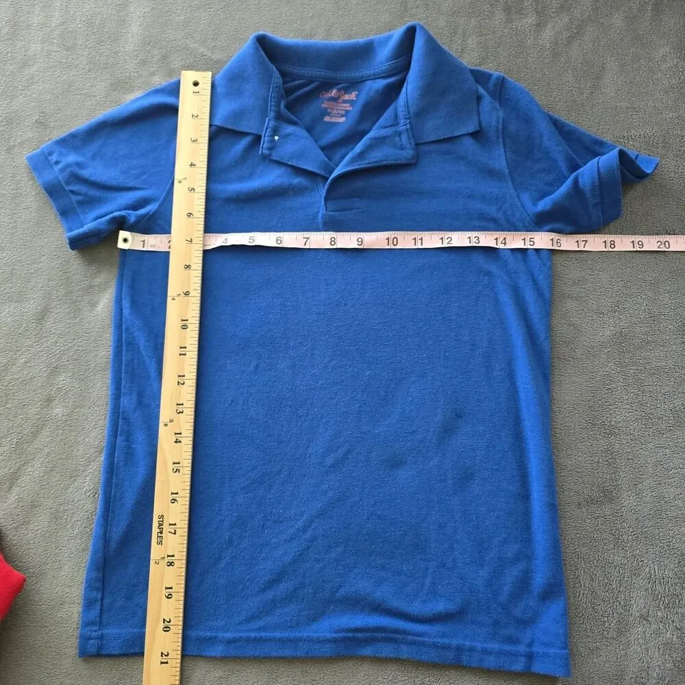 Cat & Jack Boys Short Sleeve Polo School Uniform Bundle Red Blue Size 8/10